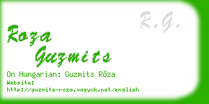 roza guzmits business card